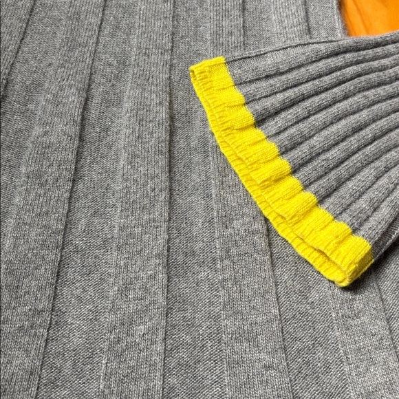 ANTHROPOLOGIE M Arsenau Sweater Dress Cable Knit Bell Sleeve Alpaca Wool - Picture 3 of 7